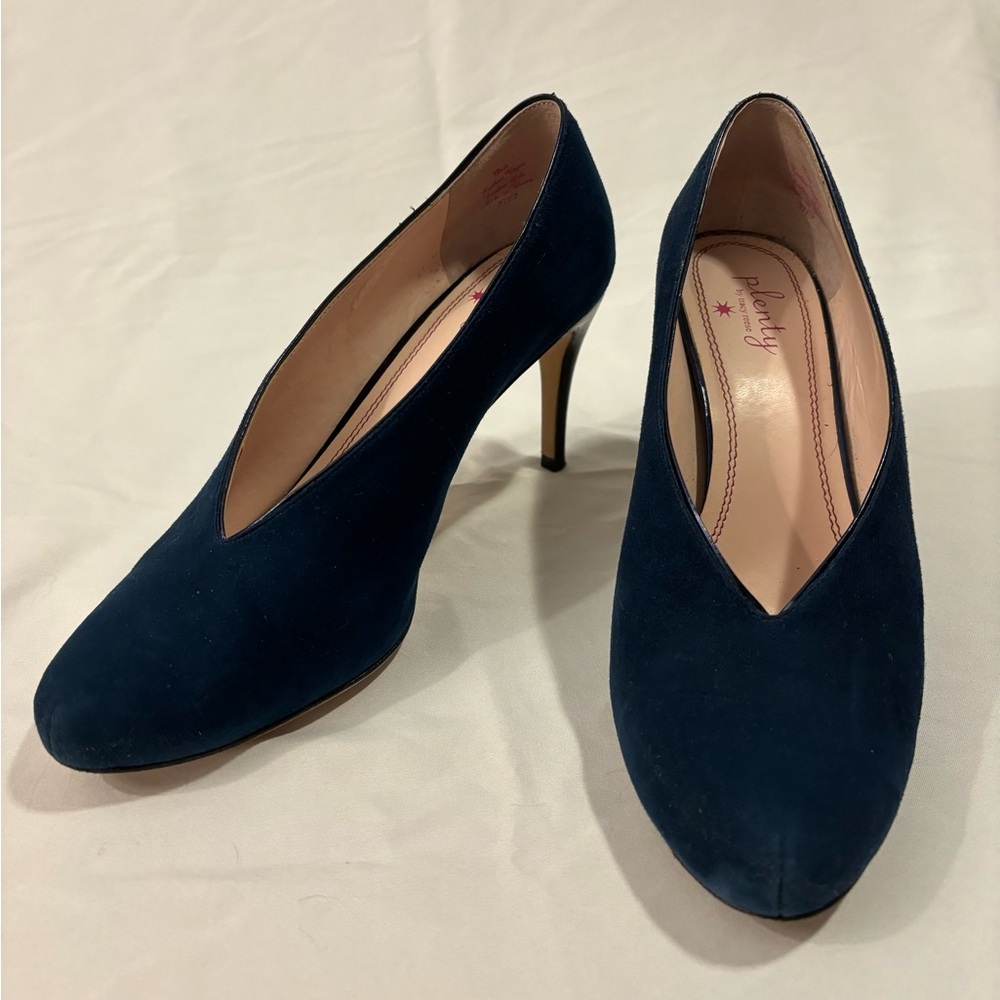 “Dole” Plenty by Tracy Reese Deep Blue Heels